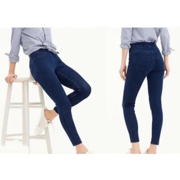 J Crew Pull On Toothpick Jean Jegging‎ 28 Skinny Leg Casual Stretch 29 x 27 Blue - Picture 9 of 9